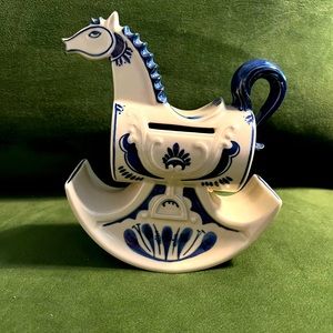 Vintage Rosenthal Germany Studio Line Björn Wiinblad Piggy Bank Rocking Horse